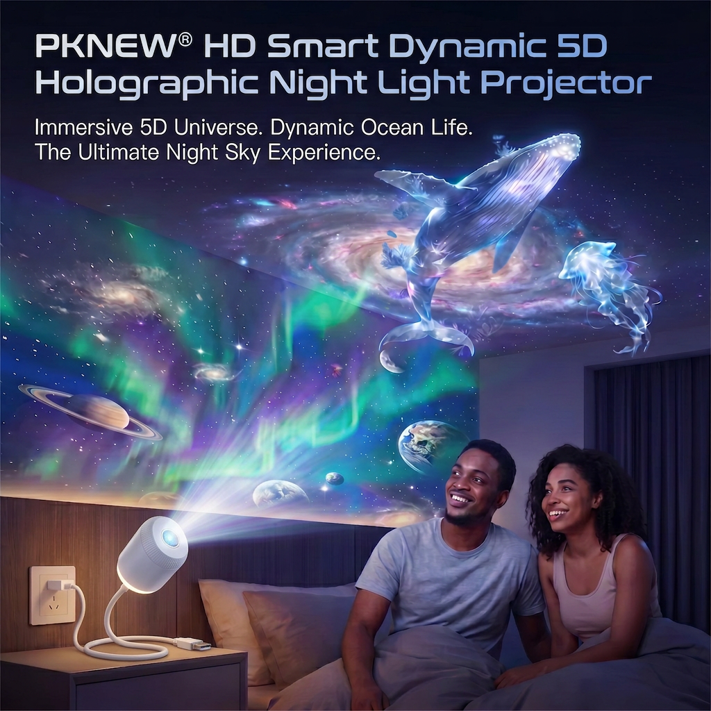 30% OFF 🎁🎁 PKNEW®  NEXT-GEN  SMART PROJECTION HD Smart Dynamic 5D Holographic Night Light Projector