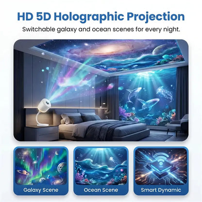 30% OFF 🎁🎁 PKNEW®  NEXT-GEN  SMART PROJECTION HD Smart Dynamic 5D Holographic Night Light Projector