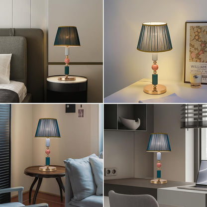 Milk White Glass Shade Table Lamp Modern Metal Desk Lamp with Plug Cord Switch for Bedroom Living Room