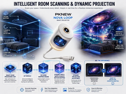 30% OFF 🎁🎁 PKNEW®  NEXT-GEN  SMART PROJECTION HD Smart Dynamic 5D Holographic Night Light Projector